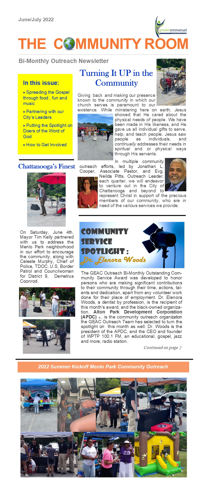 The Community Room GEAC Newsletter – June-July 2022 Page 1